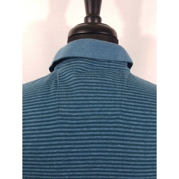 Banana Republic Mens XL Short Sleeve Polo Cotton Blend Summer Casual Light Blue - Picture 6 of 9